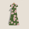 HYDRANGEA GARDEN DRESS - MOSS