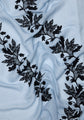Creeper Powder Blue Linen & Modal Scarf Black Lace