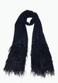 Monte Carlo Black Cashmere Pashmina Scarf Black Ostrich Feathers & Sequin