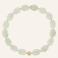 Clara Williams Helen Prehnite Flat Oval Tumbled Necklace