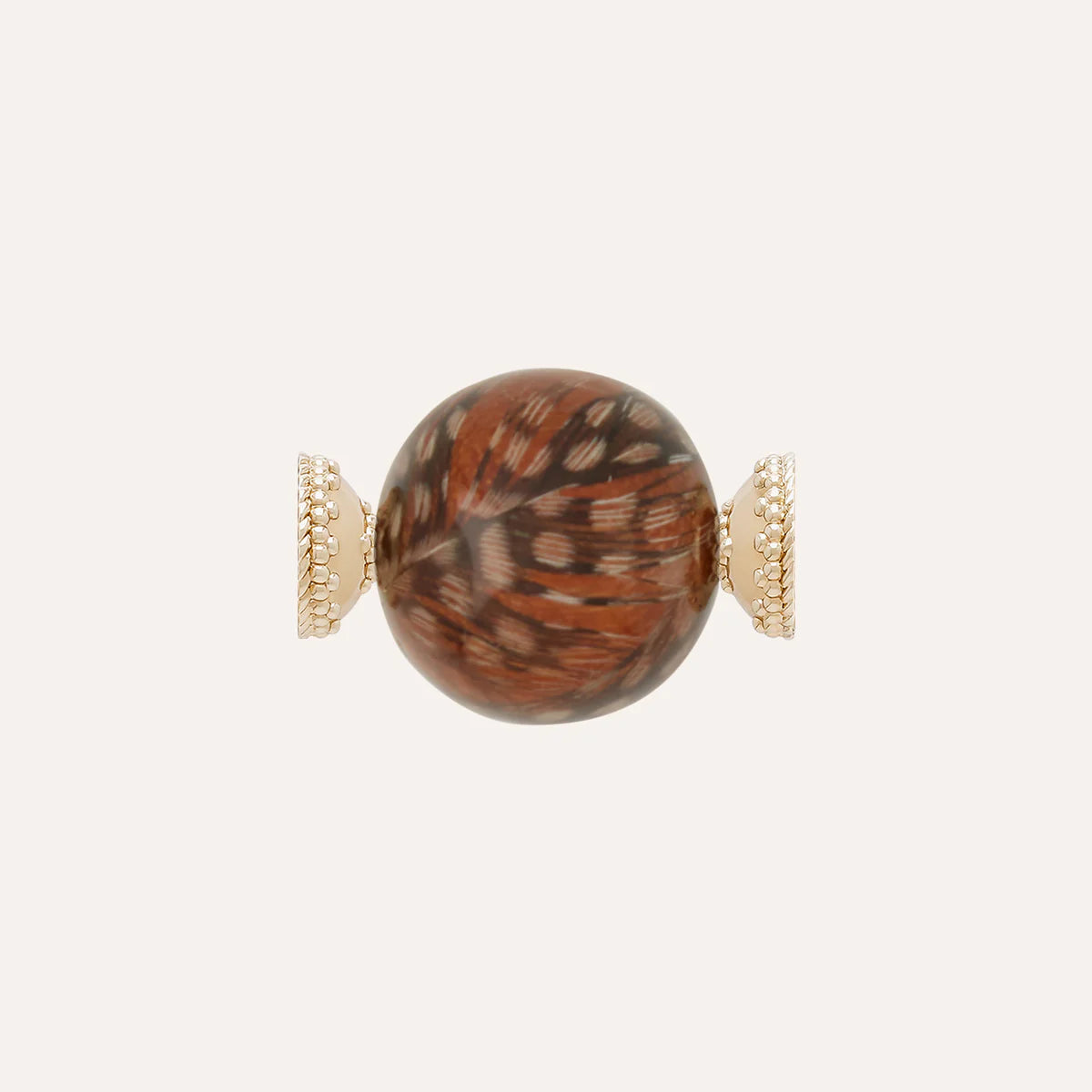 Victoire Red Bayong Feather 27mm Bead Centerpiece