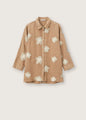 Embroidered garment-dyed linen shirt