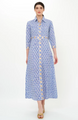 Oliphant Shirt Dress Maxi- Veranda Blue