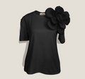 MME.FLOWER TEE - NOIR