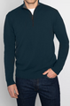 KINROSS SUEDE TRIM QTR ZIP MOCK IN CYPRESS