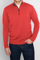 KINROSS SUEDE TRIM QTR ZIP MOCK IN AUTUMN