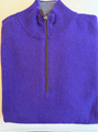 KINROSS SUEDE TRIM QTR ZIP MOCK IN GRAPE