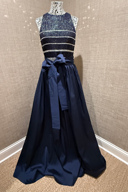 EMILY SHALANT SEQUIN STRIPED DROP WAIST GOWN Shop Cindy Halle EMILY SHALANT SEQUIN STRIPED DROP WAIST GOWN Shop Cindy Halle