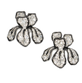 Kenneth Jay Lane Crystal Flower Clip-On Earrings