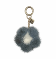 Mink Flower Keychain - Blue