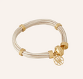 Aspen Leather White Pearl Bracelet