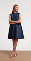 Sleeveless Diplomat Mini Dress In Navy