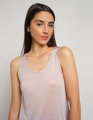 MAISON LUREX GALA TANK TOP IN POWDER PINK