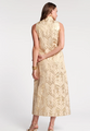 Carlyle Maxi Dress Royal Palm Jacquard Gold