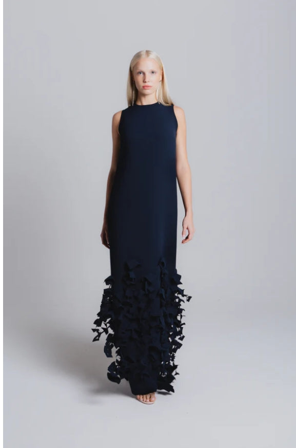 Catherine Regehr Jewel Neck Arak Sheath with Cube Hem  Shop Cindy Halle