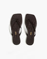 Square Toe Lily Croc In Carob(Brown)