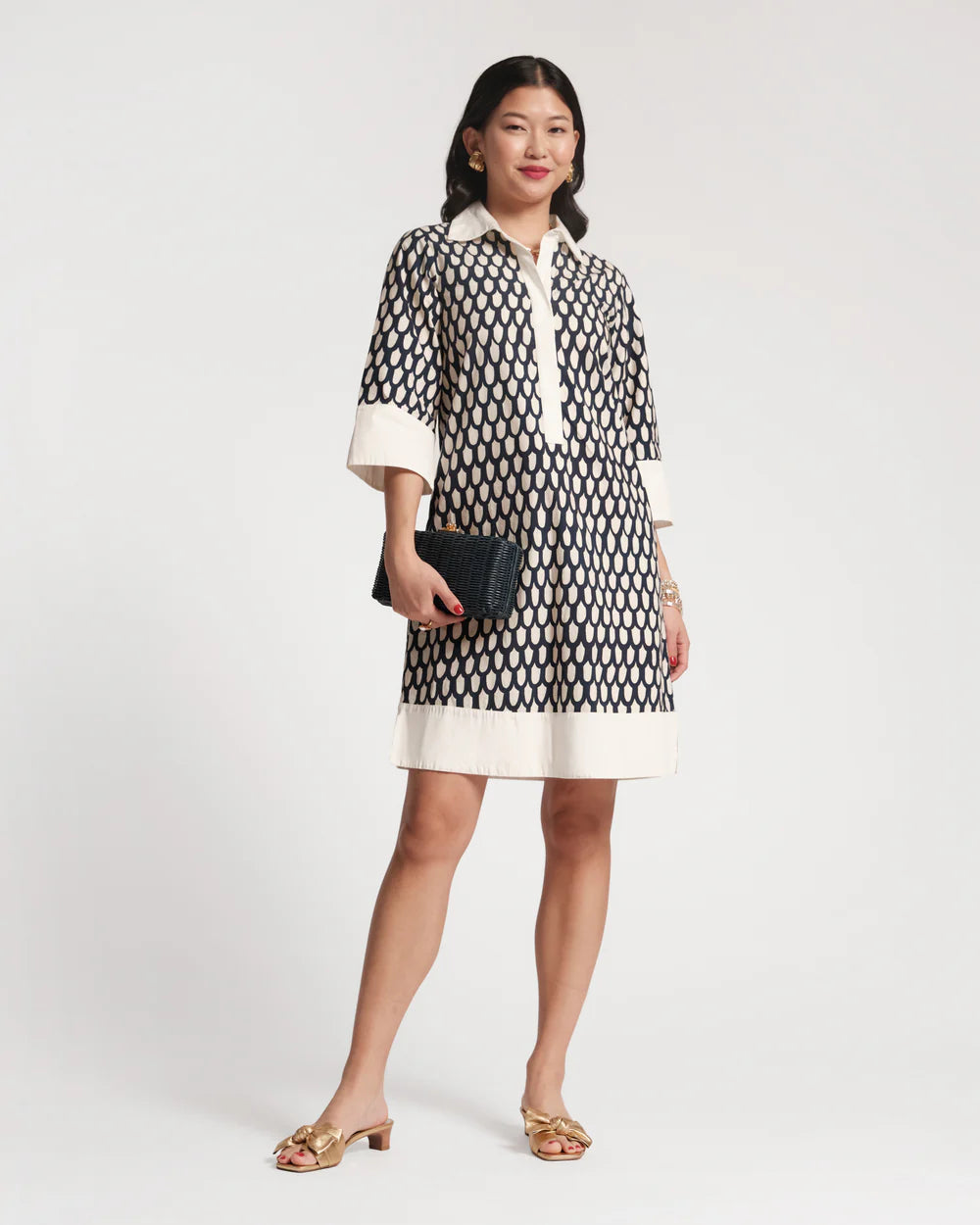 tracey mini dress Loop In Navy Original $290-FINAL SALE $145 – Shop Cindy Halle Product Grouping: Eco Poplin Tracey moves with you GINIA~ Fiora Silk short Color:Bahama Blue*