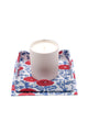 Trinket Cocktail Napkin Tray in Araminta Blockprint