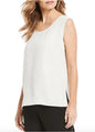Caroline Rose Soft Satin Ivory Tank 50% Off Original $160 Sale $80