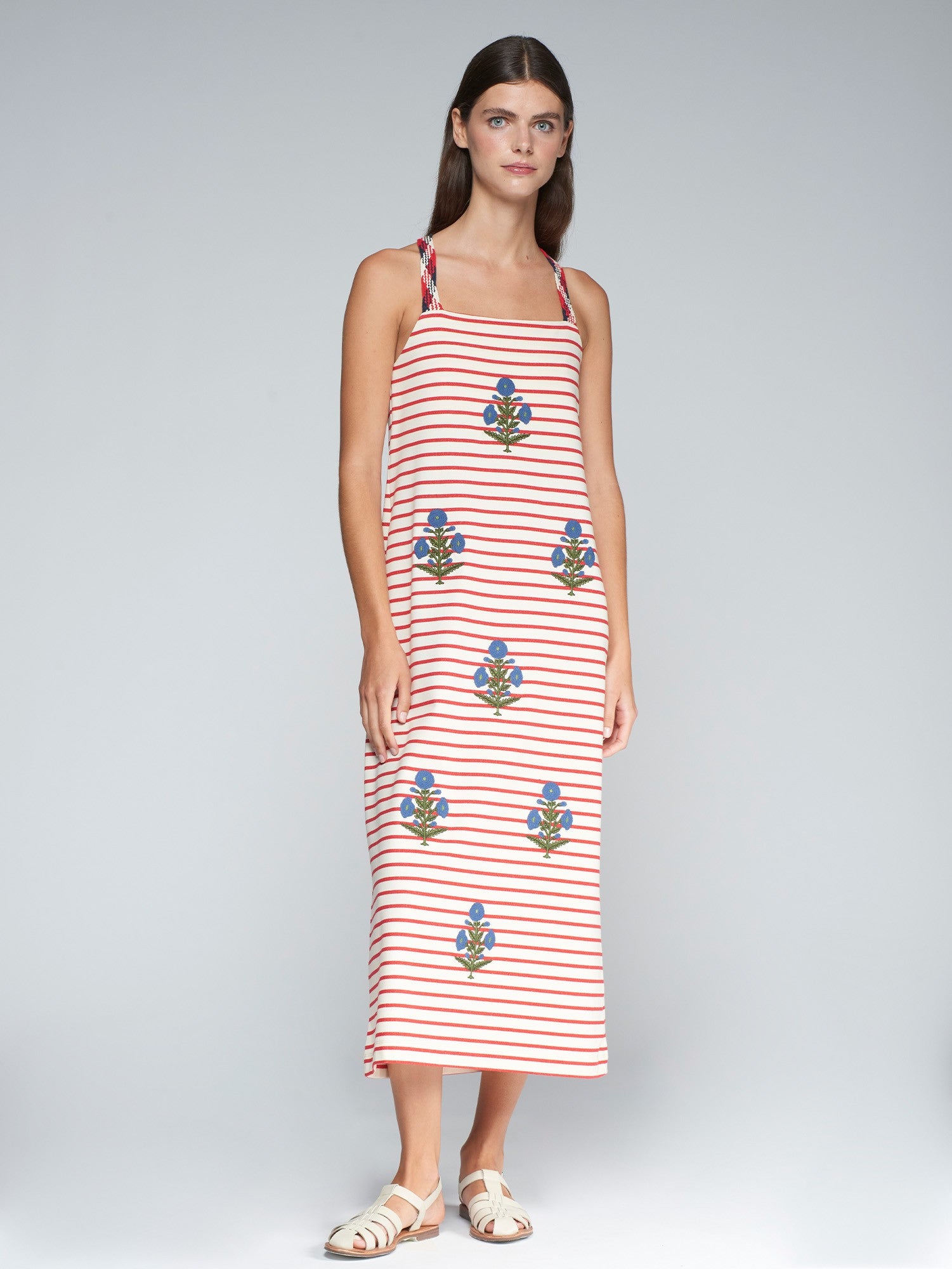 LILOU EMB RAYA ROJA MARINERA PUNTO DRESS-50%Off-Original $235  Shop Cindy  Halle