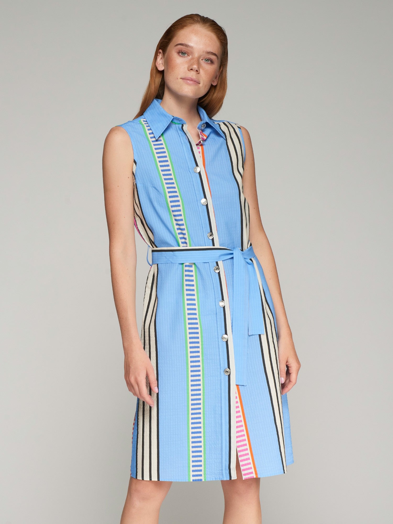 blue seersucker dress women Cora Dress main image 0