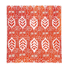 Merino Wool Throw Blanket “Silhouette- Red and White