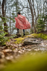 Merino Wool Throw Blanket “Silhouette- Red and White