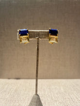 Load image into Gallery viewer, Double Octagon Lemon Quartz Earrings
