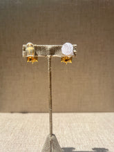 Load image into Gallery viewer, Double Octagon Lemon Quartz Earrings
