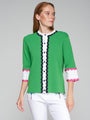 VILAGALLO KNITWEAR CARDIGAN ONDULINA VERDE