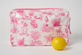 Toile Makeup Bag - Pink - Large