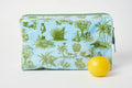 Toile Makeup Bag - Blue - Large