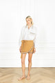 La Vie Style Sand Stripe Shells Mini Wrap Skirt