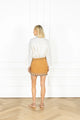 La Vie Style Sand Stripe Shells Mini Wrap Skirt