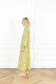 Matcha Floral Crochet Maxi Caftan