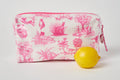 Toile Makeup Bag - Pink - Medium