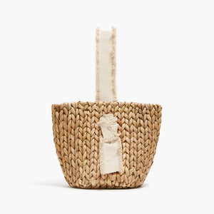 Pamela Munson Petite Isla Bahia Basket- Fringe Ivory