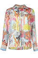 STRAIGHT-CUT SILK SHIRT: CORAL: Turquoise