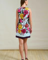 RANI ARABELLA SLEEVELESS SILK DRESS SANREMO: BLUE