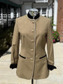 Salzburg Blazer Khaki Wool & Black Velvet