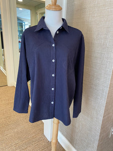 Yacco Maricard Collared Pintuck Shirt with Pocket