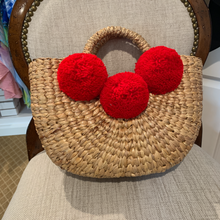 Load image into Gallery viewer, JADEtribe- Basket Mini 3 Pom- Red
