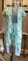 Bella Tu Poppy 37” Cap Sleeve Dress in Turquoise