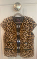 Leopard Vest with Rhinestones