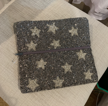 Load image into Gallery viewer, Monya NYC- Fold Over Clutch- Grey Stars
