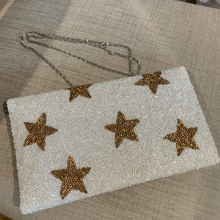 Load image into Gallery viewer, Monya NYC- Fold Over Clutch- White/Stars
