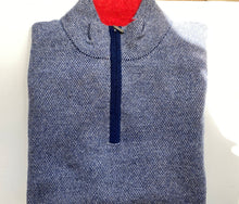 Load image into Gallery viewer, Kinross Men&#39;s Detail Quarter Zip 100% Cashmere Sweater
