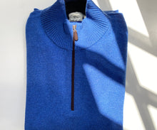 Load image into Gallery viewer, Kinross Men&#39;s Quarter Zip 100% Cashmere Sweater
