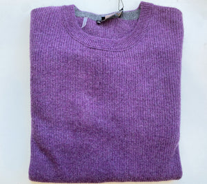 Kinross Men's Ribbed Crewneck 100% Cashmere Sweater