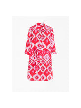 Load image into Gallery viewer, Vilagallo Dress Adriana Ikat Red Print
